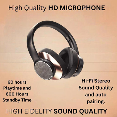 electricbass headphones Tantra 65 Truly Wireless Headphones 60 hours playtime Bluetooth & Wired(Black, On the Ear)