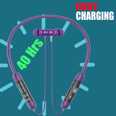 Chaebol Transparent Stereo Bass Battery Life 48hr Earphone Call Vibration Alart Bluetooth Gaming(Purple, Enhanced Bass, Voice Changer, Immersive LED Lights, In the Ear)