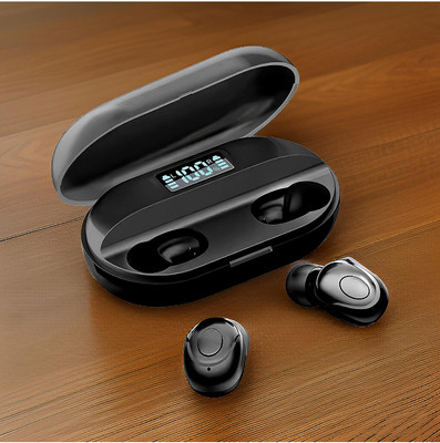 YAROH T2 TWS Earbuds: 26hr Playback, Bluetooth 5.1, iOS/Android Compatible VIP88 Bluetooth(Black, In the Ear)