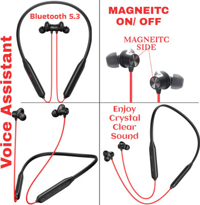 OTAGO Neckband Vs102 With 48 Hrs Playtime,12mm Driver, Ipx5 And Unique Flybird Design Bluetooth Gaming(Red, Black, In the Ear)