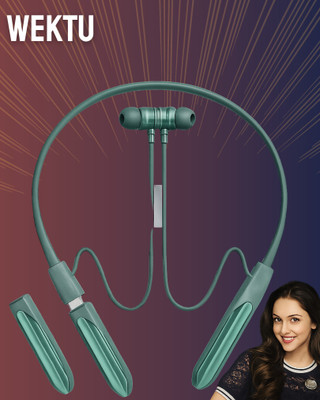 WEKTU PowerMax Pro – 240H Extra Battery Voice Changer Neckband (Jet Black)6 Bluetooth(Black, In the Ear)