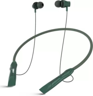 AAMS NB25 Yodha Series In Ear Neckband 60Hrs Playtime, Type C Workout Bluetooth Headset(Green, In the Ear)