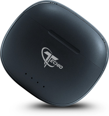 Techio Atom 90 Earbuds A12 – Deep Bass, Fast Charging, Gaming Mode Bluetooth(Black, True Wireless)