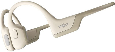 Shokz OpenRun Pro Premium Bone Conduction Open-Ear Sweat Resistant Wireless Bluetooth(Beige, In the Ear)
