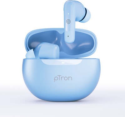 PTron Bassbuds Vibe W/ 34 Hrs Playback,Clear Calls,13mm Dynamic Drivers,Bluetooth V5.3 Bluetooth  (Blue, True Wireless) For Rs. 599 @ 79 %