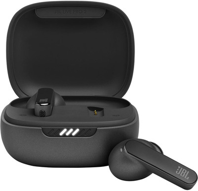 JBL Live Pro 2, Active Adaptive Noise Cancellation, 40Hr Playtime, 6 Mics, Deep Bass Bluetooth Gaming(Black, True Wireless)