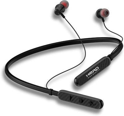 herohighquality DHOOM Bluetooth(30 Hours Backup, Stylish Neckband Design (Black), In the Ear)