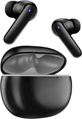 BeastBass Airdoze Quad Mic Auto ENC, 100Hr Backup, Low Latency Gaming, Made in India, 5.3v Bluetooth(Black, True Wireless)