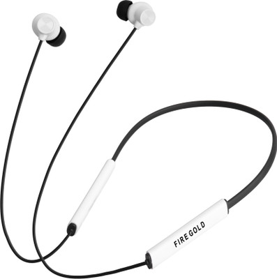 FIREGOLD New Bt Buds Fm 3 Neckband Magnetic on/off 48hr Playback ANC Working Bluetooth(White, In the Ear)