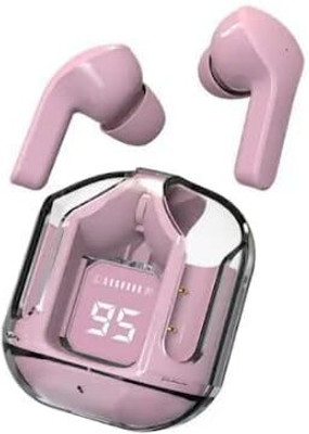 Bilbari TWS T2 Earbuds HQ sound with 1500mAh Power Bank Charging Case K2 Bluetooth Bluetooth(Pink, True Wireless)