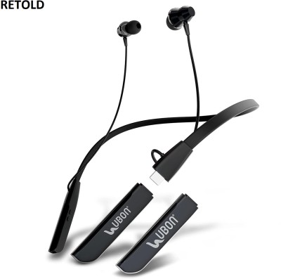 retold Fast Charging Ubon Bullet Series CL-35 Wireless Neckband Bluetooth Headset(Blue, Black, Green, True Wireless)