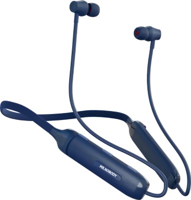 MR.NOBODY N50 With 40 HRS Playback,Fast Charging,High Bass & ASAP Charge Bluetooth N12 Bluetooth Headset(Blue, In the Ear)