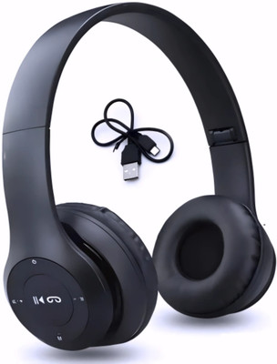 TWS Foldable Wireless Bass Master 360 Audio_3H Bluetooth & Wired(Black, On the Ear)