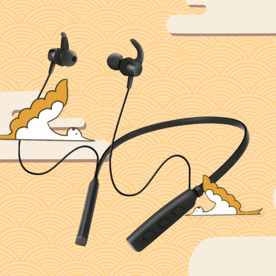 GPQ STORE Rokerz 235 Pro Wireless Bluetooth Neckband(0.4028 Bluetooth(Black, In the Ear)