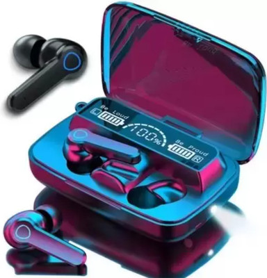 Mayank M19 Earbuds Upto 48 Hours Playback with Power Bank and ASAP Charge Bluetooth(Black, In the Ear)