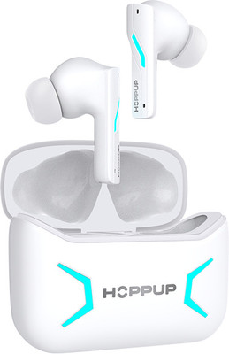 HOPPUP Predator Xo1 Gaming Earbuds with 50H Playtime,13MM Drivers,40MS Low Latency,ENC Bluetooth(White, True Wireless)
