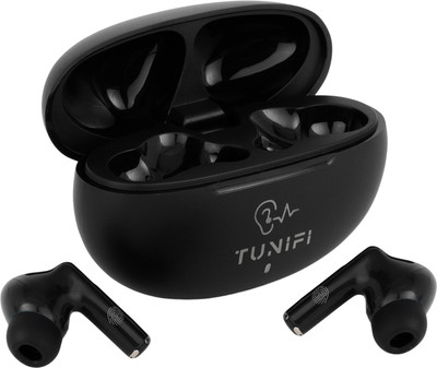 Tunifi MS 771 Hook Earbuds/TWs/buds 5.3 Earbuds with 48H Playtime, Headphones Bluetooth(Onyx Black, True Wireless)