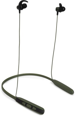 SWISS MILITARY Wireless Neckband 50Hr Playtime, Supports Voice & Siri, Magnetic Earbuds Bluetooth(Green, In the Ear)