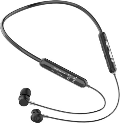 IZWI Headset Long Working Time Earphones HiFi Bass Stereo Bt Sports Neckband Bluetooth Gaming Headset(Black,High Bass,Transparent Headphones , Immersive LED Lights, In the Ear)