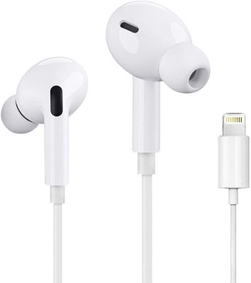 Muvit Wired Earphones Headphones for Earbuds Headphone Microphone Wired(White, In the Ear)