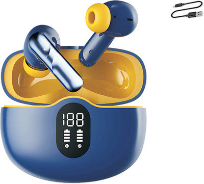 snowbudy Earbuds/TWs/buds 5.1 Earbuds with 60H Playtime, Headphones Bluetooth(Yellow, True Wireless)