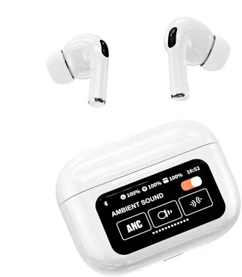TreEye Pristine Sound, 36Hrs Playtime,Calls TWS Earbuds, Wireless Display Headphone Bluetooth(White, In the Ear)
