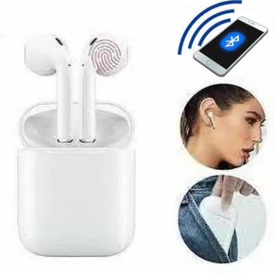 Gadget Master Bluetooth Earphone with Mic HEADPHONE Bluetooth Headset (White, In the Ear)8 Bluetooth Headset(White, In the Ear)