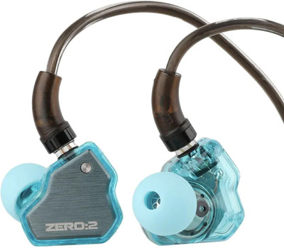 Concept Kart 7HZ x Crinacle Zero 2 In Ear Monitor Wired Earphone Dynamic Driver IEM with Case Wired without Mic(Blue, In the Ear)