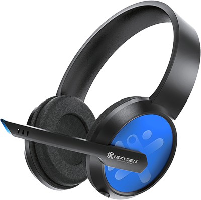 NEXTGEN Gaming Wired Over Ear Headphones With Volume Control Mic 40 MM Driver Wired Gaming Headset(Blue, On the Ear)