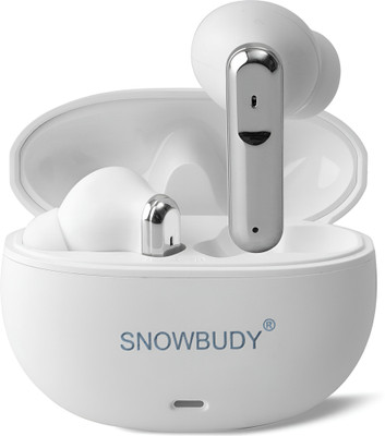 snowbudy SB-151 TWS In-Ear Wireless Aeropod Stereo Bass 800mAh Battery Charger-11 Bluetooth Gaming(White, True Wireless)