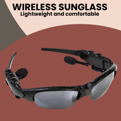 GUGGU Sunglass with (Bluetooth Earbuds) Music and bluetooth headset and micY21 Bluetooth(Black, On the Ear)