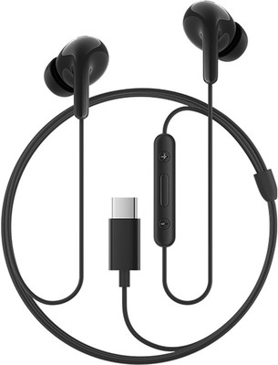 Mi Type C Wired Headset with Mic Wired(Black 2, In the Ear)