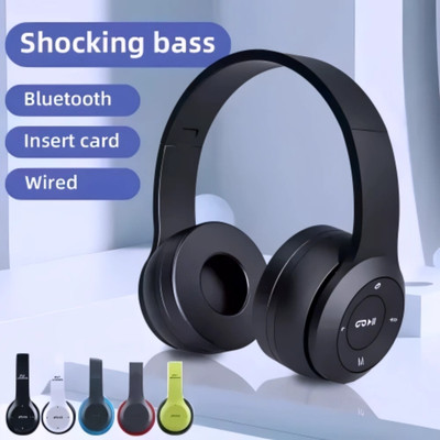 GDS Stylish Wireless Headphones with Foldable Design and AUX Support_Z2 Bluetooth & Wired(Black, On the Ear)