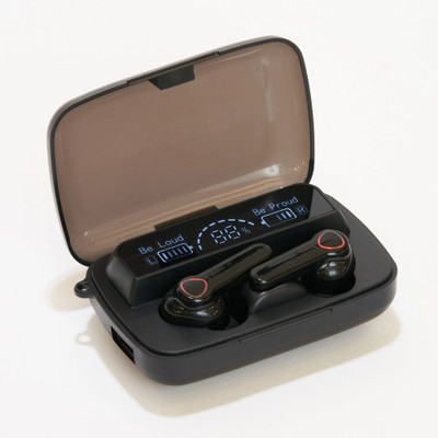 Fuziqra al M19 TWS Wireless Bluetooth Earbuds LED Display with Flashlight Charging Case Bluetooth(Black, In the Ear)