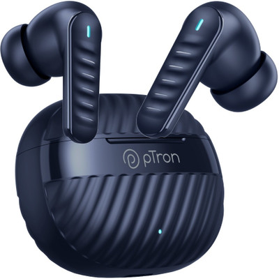 PTron Bassbuds Nova – AI ENC 4 Mics, 40hrs Playback, Deep Bass, 50ms Low Latency Bluetooth(Blue, True Wireless)