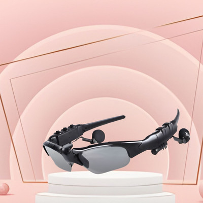 GUGGU Sunglass with Bluetooth Earbuds, Music and bluetooth headset and mic WQ248 Bluetooth(Black, In the Ear)