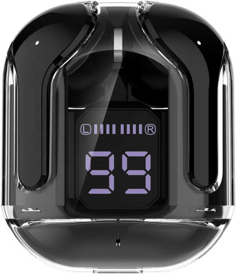 Life Like Transparent Touch Control TWS With Charging Box EarBuds With Mic Bluetooth(Black, True Wireless)
