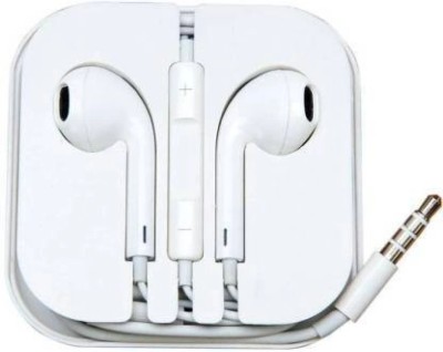 SANNO WORLD Viv.0 Wired Stereo Deep Bass Head Hands-Free With Music 3.5Mm Audio Jack Wired Headset(White, In the Ear)