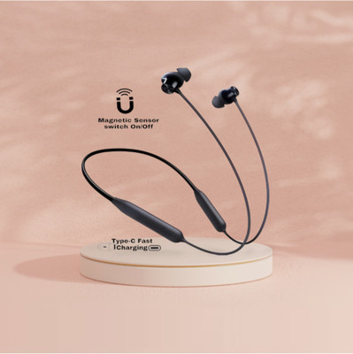 GDS Wireless Neckband, 48Hrs Playtime, Double EQ Mode, Fast Charging_YN Bluetooth & Wired(Black, In the Ear)