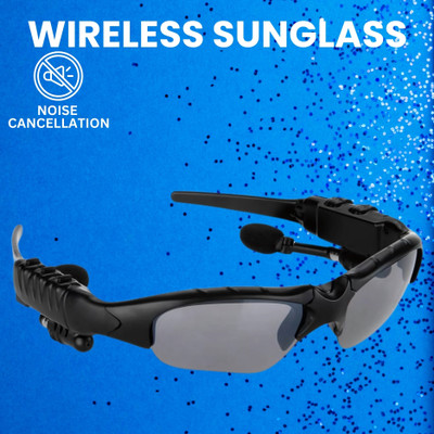 SACRO Sunglass with (Bluetooth Earbuds) Music and bluetooth headset and micZ243 Bluetooth(Black, On the Ear)