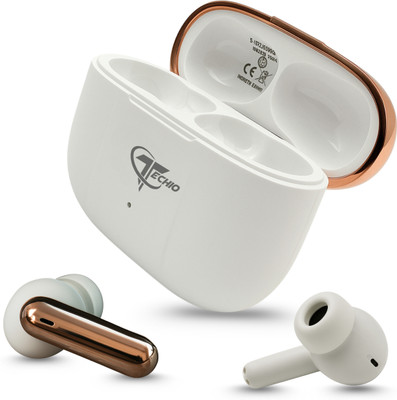 Techio In-Ear Wireless Bluetooth Earbuds H9 with HD Sound Bluetooth(White, True Wireless)