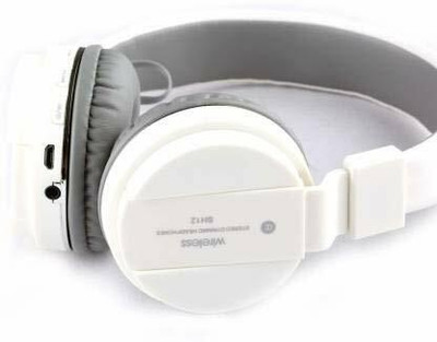 RECTITUDE EASY TO FOLDABLE BLUETOOTH HEADPHONE WITH AUX & FM SUPPORT FOR GAMING & MUSIC. Bluetooth & Wired(White, On the Ear)