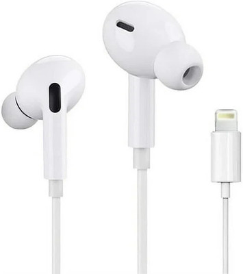 MARS Wired Lightning Earphone for 14/13/12/11/X/XS/SE/8/7. Wired(White, In the Ear)