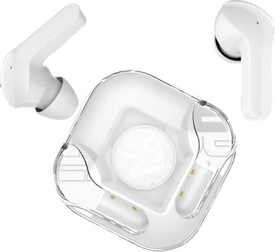 COREGENIX Flashpro Transparent TWS with BT5.3,25hrs Playtime, LowLatency, High Performance Bluetooth(White, True Wireless)