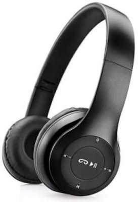 JANROCK Wireless Bluetooth Headphone with Mic and FM SD CARD SLOT Bluetooth(Black, On the Ear)