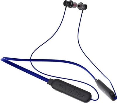 Unix Bluetooth Neckband Wired Earphone 24 Hours Play Music 301mAh Battery Life Long Bluetooth & Wired(Blue, In the Ear)