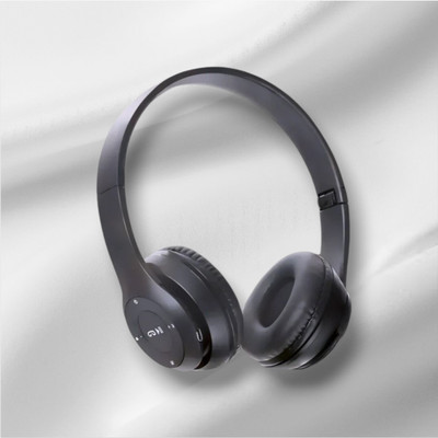 GDS Bluetooth Headset with Mic, SD Card & Extra-Long Backup_DB Bluetooth & Wired(Black, On the Ear)