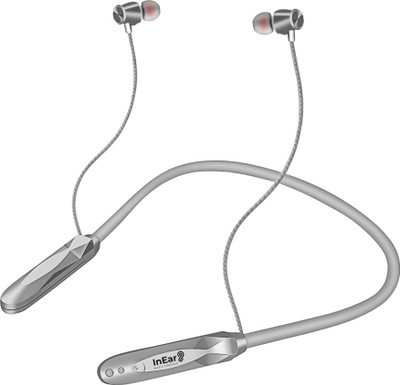 InEar MJ-Tune Wireless Neckband - Type-C Fast Charging 12Hrs Music Time Bluetooth Bluetooth(Grey, In the Ear)