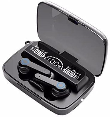MIDAIR m19 Bluetooth M19 Earbuds TWS Wireless 5.1 2000 mAh battery with LED Display Bluetooth(Black, True Wireless)