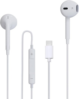 MSNR Comfort Fit earphones wired headphones with mic, Type C earphones Bluetooth & Wired Gaming Headset(White, In the Ear)